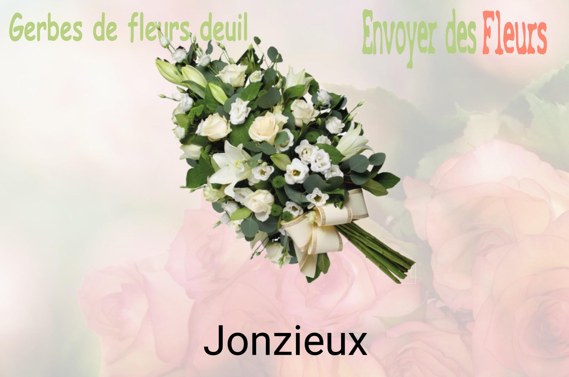 Gerbe de fleurs de deuil livrée à Jonzieux